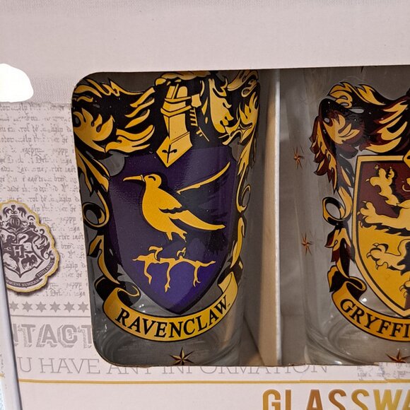 harry potter wizarding world glassware set of 4 16 ounce new - Picture 2 of 11